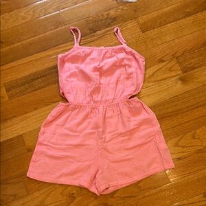 Crinkle gauze girls romper